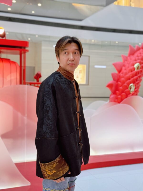 君临天下 men silk jacket