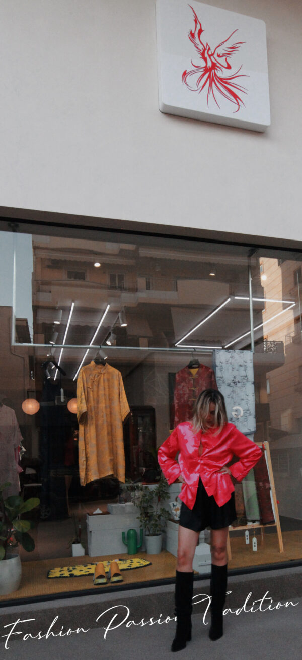 RED silk jacket - Image 3