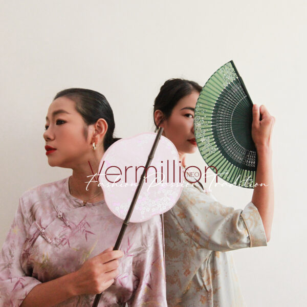 PINK silk cheongsam - Image 4
